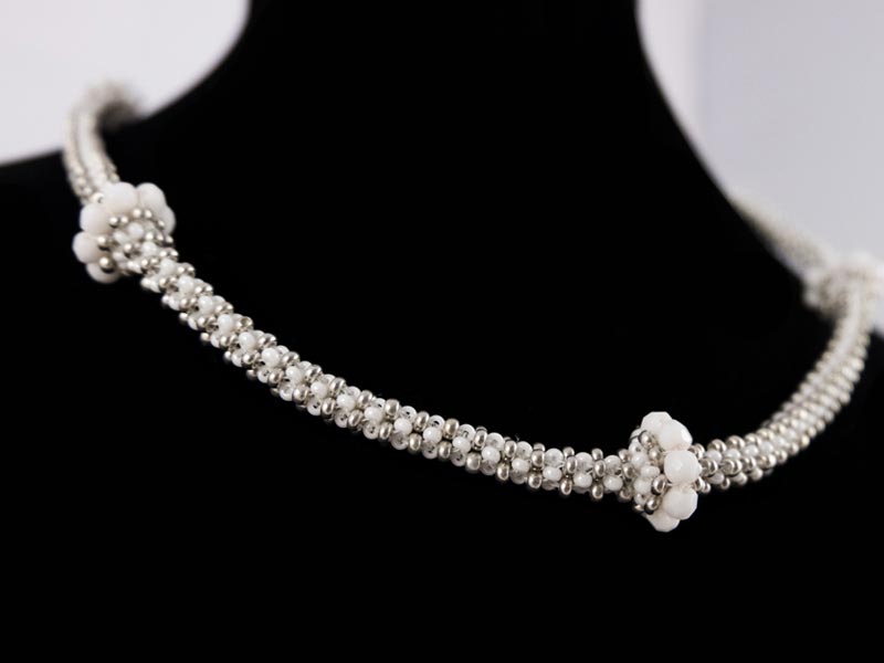 "Weiße Perle" Halskette 2